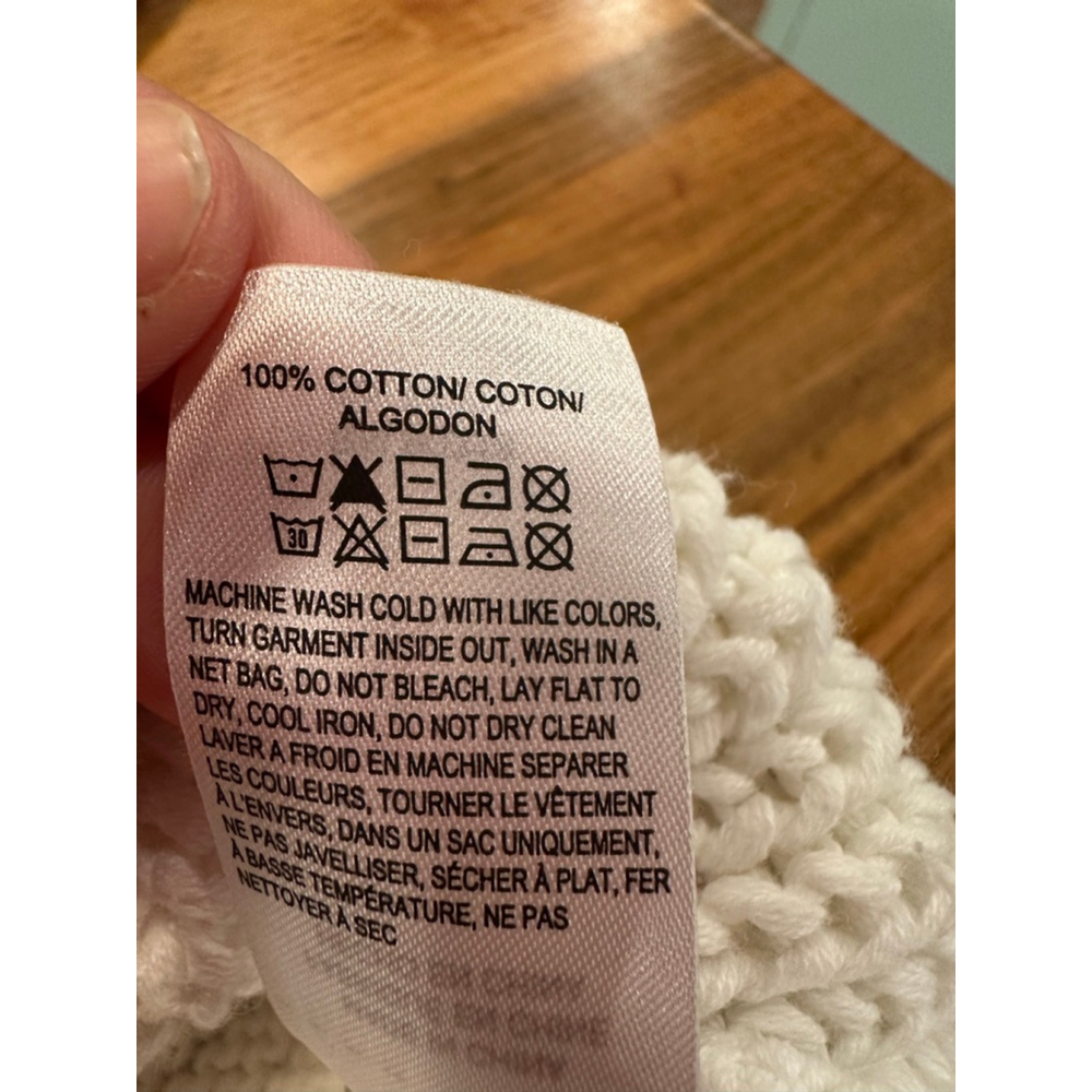 Lucky Brand White Mock Neck Knit Sweater Large - Picture 6 of 8